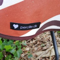 Rund tekstildug 120 cm Retro Brun, Lilla og Orange