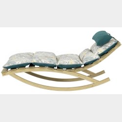 Rocking Lounger Liggende Gyngestol Floral Grn