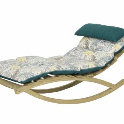 Rocking Lounger Liggende Gyngestol Floral Grn