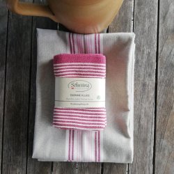 Viskestykke Edith Stribet Rosa