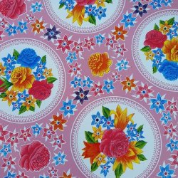 Rund voksdug med elastik 60 cm Outlet Rosario Rosa