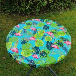 Rund voksdug 60 cm Outlet Flamingo