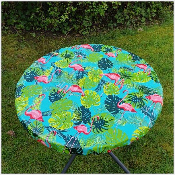 Rund voksdug 60 cm Outlet Flamingo