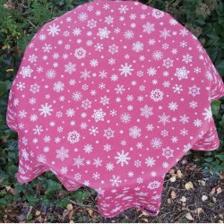 Rund julevoksdug 139 cm Gammelrosa