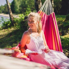 Santana Hngekje Pink med Stativ Kronos