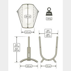 Trstativ Udine Eucalypsus til hngekjestol 