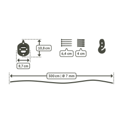 CasaMount Black Ophng til Hngestole - Sort