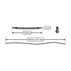 TreeMount Black - Monteringsst til hngekjestole ved trer og ple