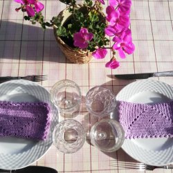 Tekstildug Retro Lilla og Rosa