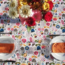 Rund voksdug 60 cm Outlet Fantasia