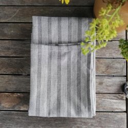 Viskestykke Sort/Gr Almue Strib