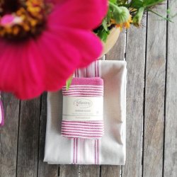 Viskestykke Edith Stribet Rosa