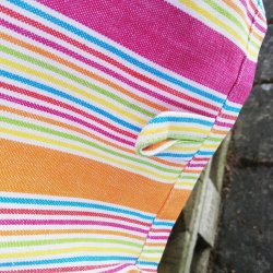 Solwang Viskestykke Rd/Gul/Turkis kotex