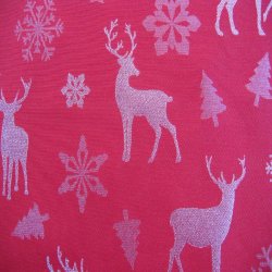 Rund rd tekstildug 116 cm Jul med Rensdyr