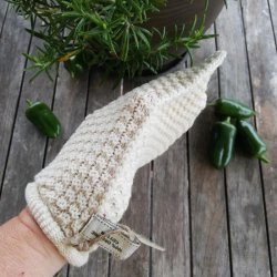 Badehandske Creme/Natur