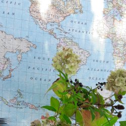 Tekstildug Map Bl Verdenskort