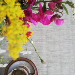 Beige Retro Voksdug 160 cm