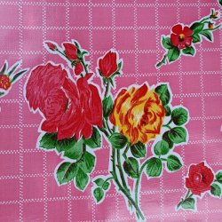 Rund voksdug 120 cm Rosendal Pink