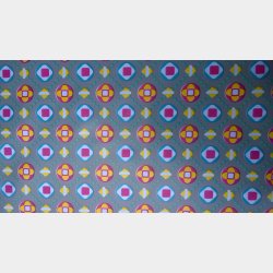 Rund voksdug 140 cm Mnster med gr kant